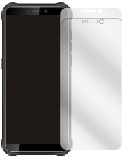 OukitelWP5 Pro (2020) mit aufgebrachter dipos Displayschutzfolie, glasklare Darstellung ohne Einschränkungen