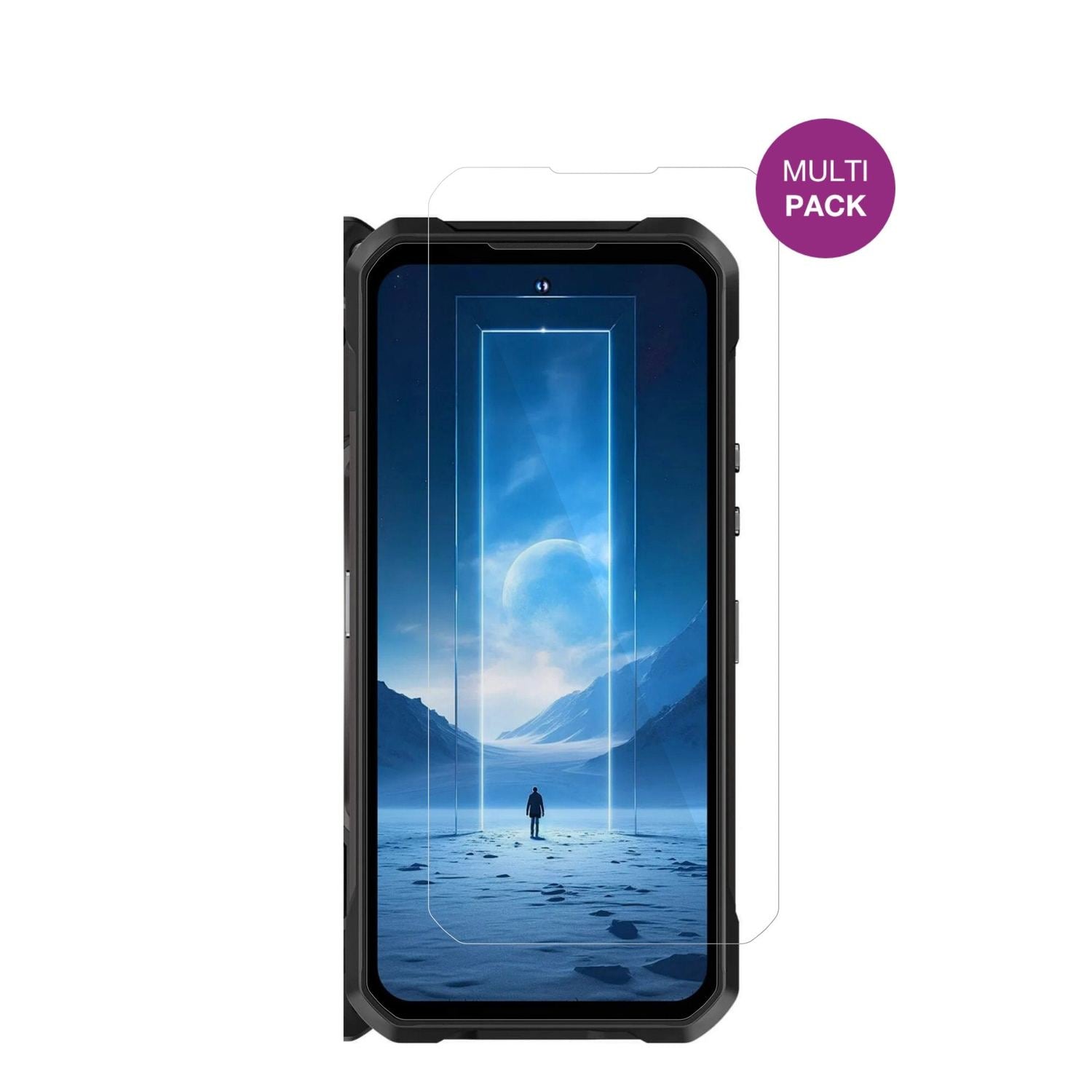 OukitelWP61 Ti mit aufgebrachter dipos Displayschutzfolie, glasklare Darstellung ohne Einschränkungen