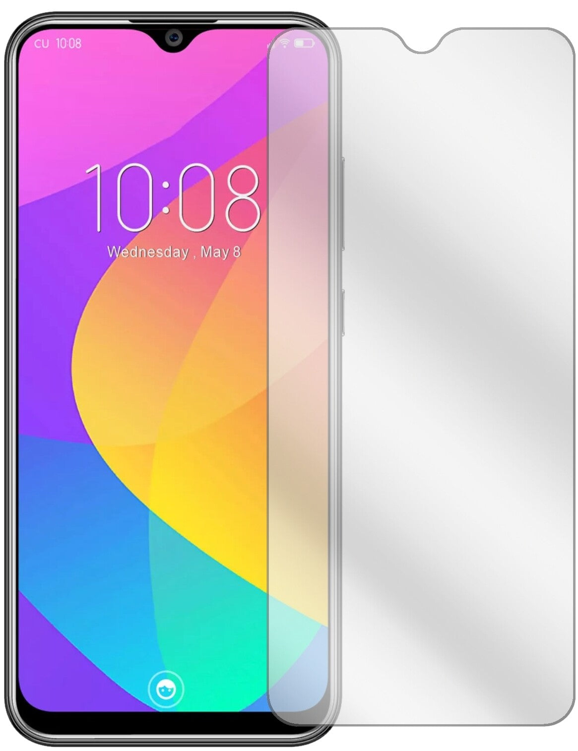 OukitelY4800 mit aufgebrachter dipos Displayschutzfolie, glasklare Darstellung ohne Einschränkungen