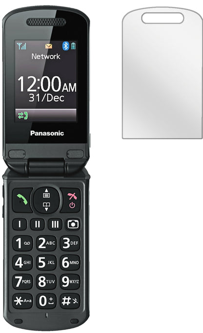 PanasonicKX-TU329 mit aufgebrachter dipos Displayschutzfolie, glasklare Darstellung ohne Einschränkungen