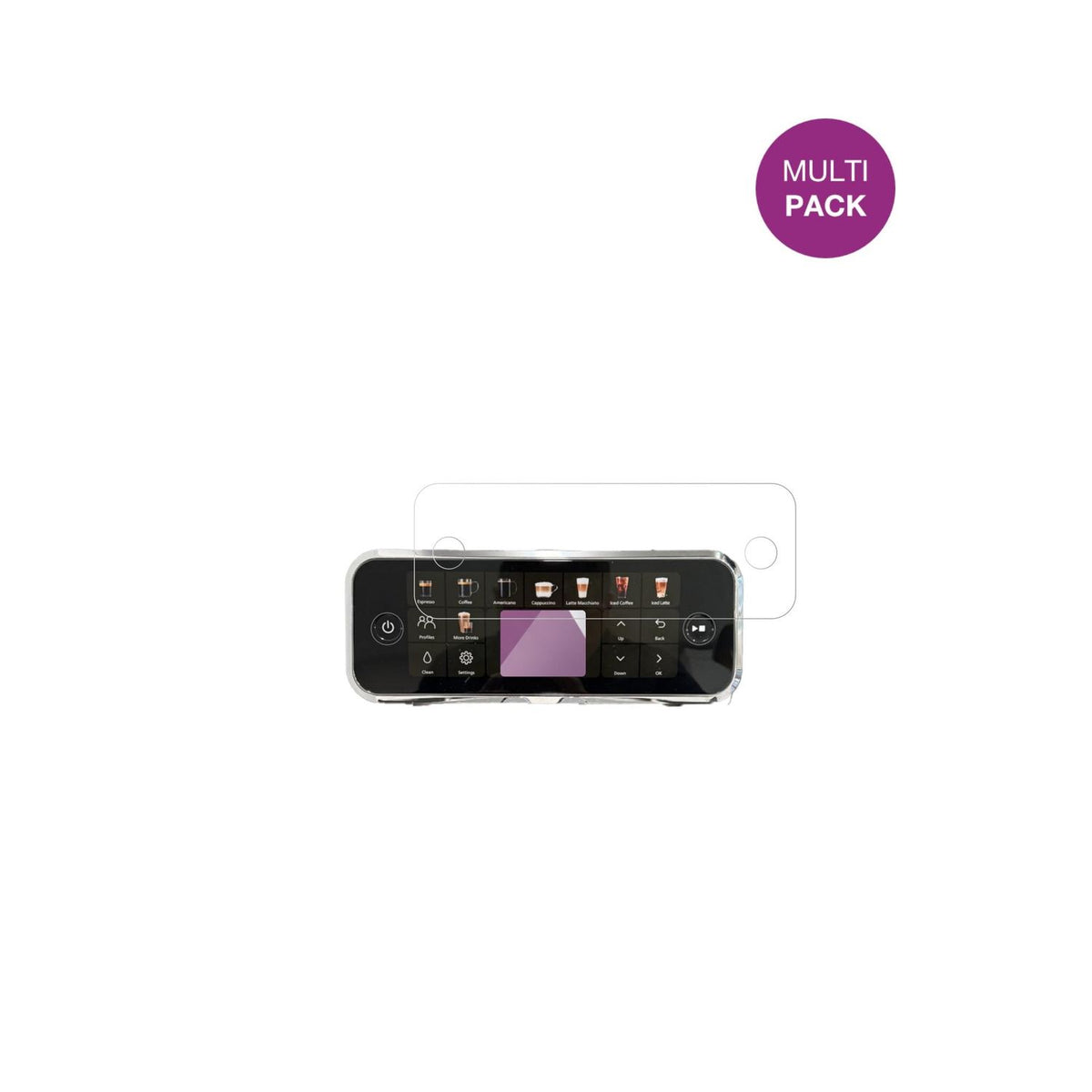 PhilipsSeries 5500 mit aufgebrachter dipos Displayschutzfolie, glasklare Darstellung ohne Einschränkungen