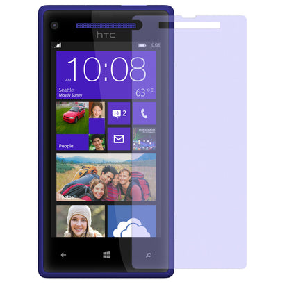 Phone 8x by HTCWindows mit aufgebrachter dipos Displayschutzfolie, die lästige Fingerabdrücke minimiert
