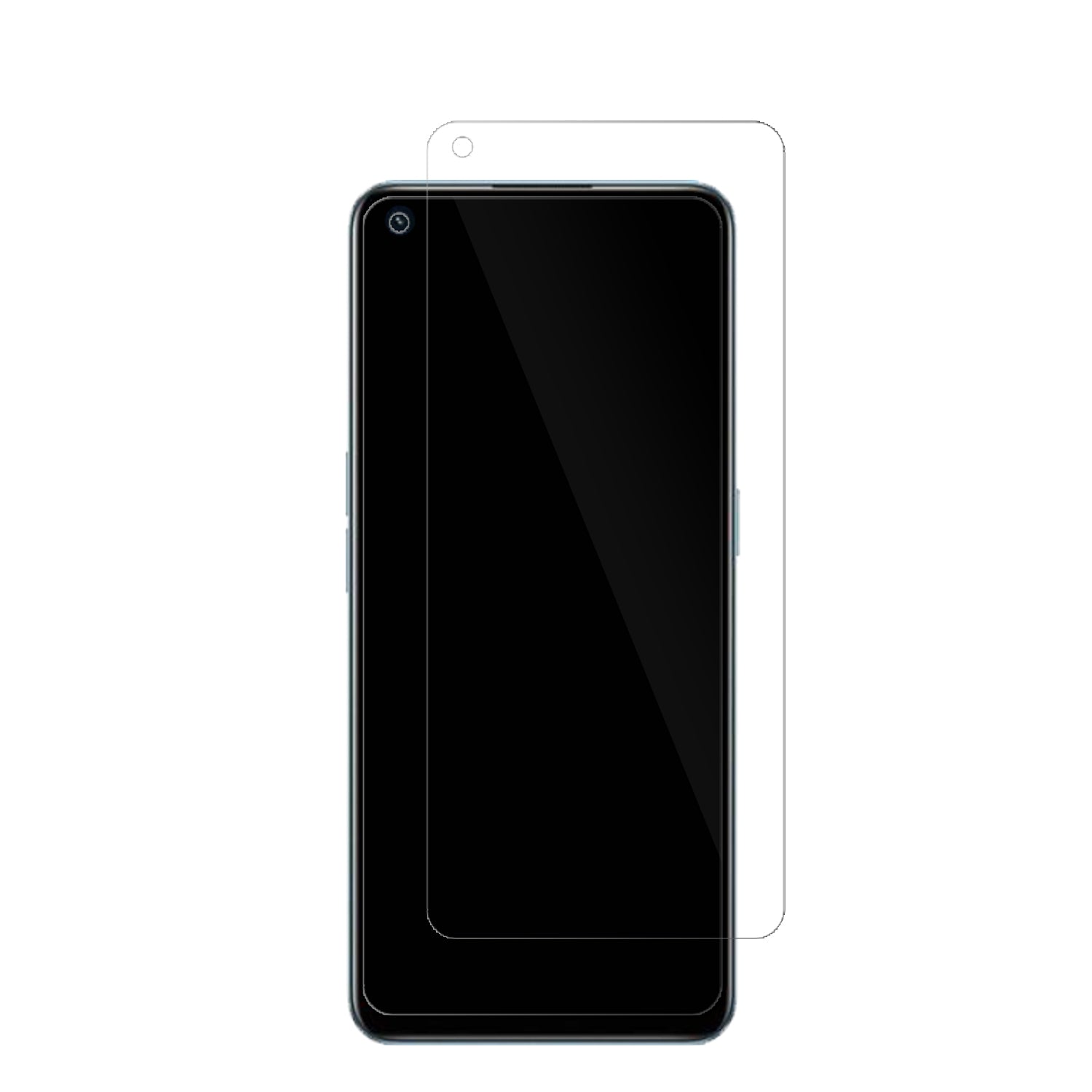 Realme9 Pro Plus mit aufgebrachter dipos Displayschutzfolie, glasklare Darstellung ohne Einschränkungen