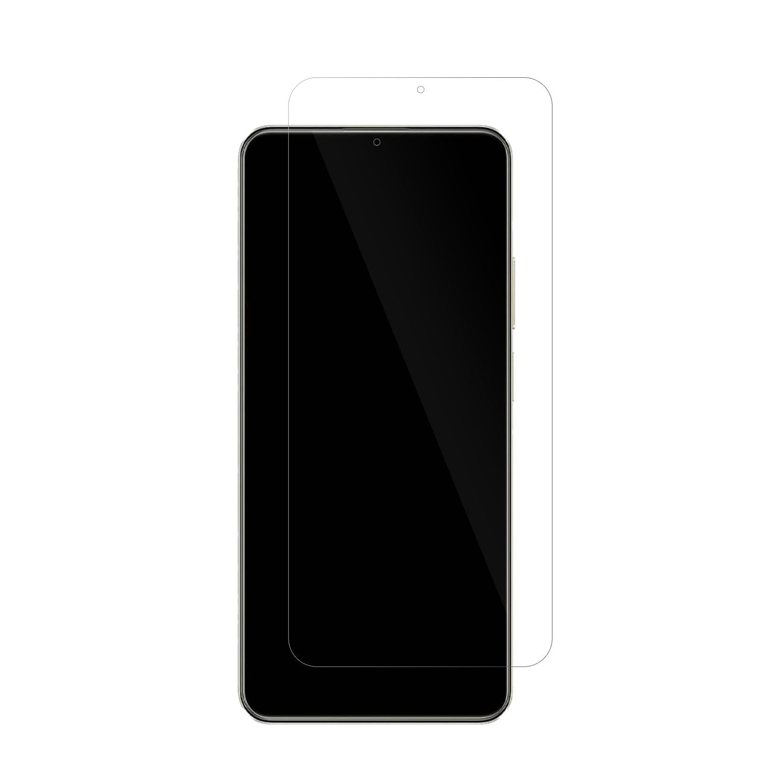 RealmeC61 4G mit aufgebrachter dipos Displayschutzfolie, glasklare Darstellung ohne Einschränkungen