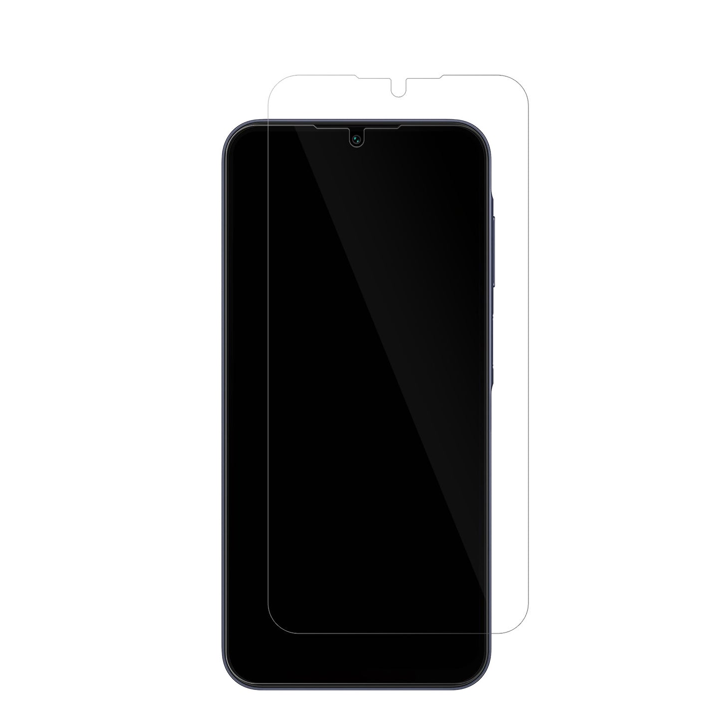 SAMSUNGA15 4G mit aufgebrachter dipos Displayschutzfolie, glasklare Darstellung ohne Einschränkungen