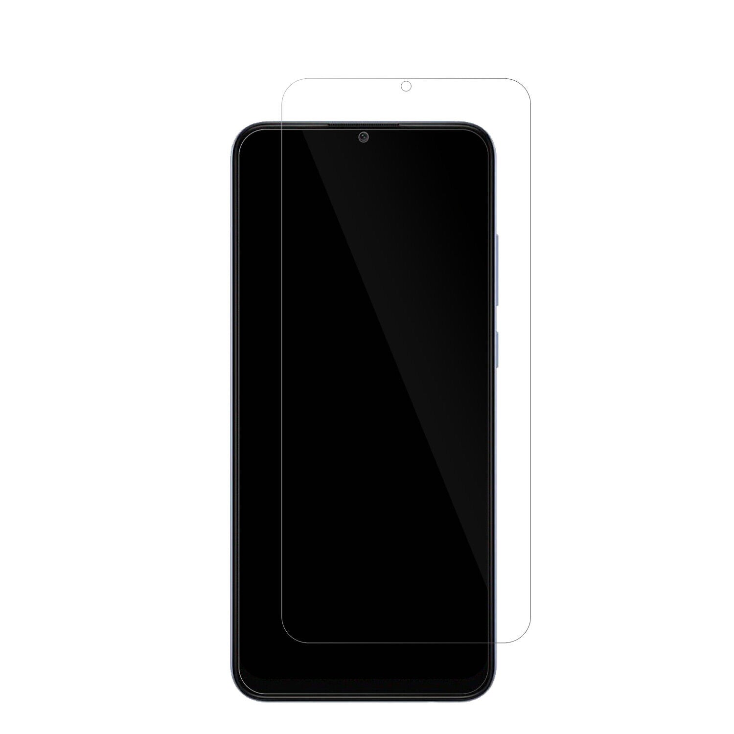 SamsungGalaxy A04e mit aufgebrachter dipos Displayschutzfolie, glasklare Darstellung ohne Einschränkungen