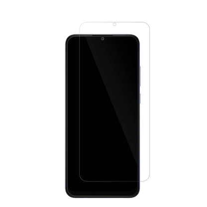 SamsungGalaxy A04e mit aufgebrachter dipos Displayschutzfolie, glasklare Darstellung ohne Einschränkungen