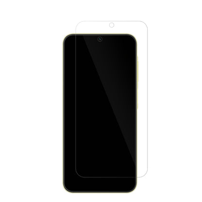 SamsungGalaxy A25 5G mit aufgebrachter dipos Displayschutzfolie, glasklare Darstellung ohne Einschränkungen