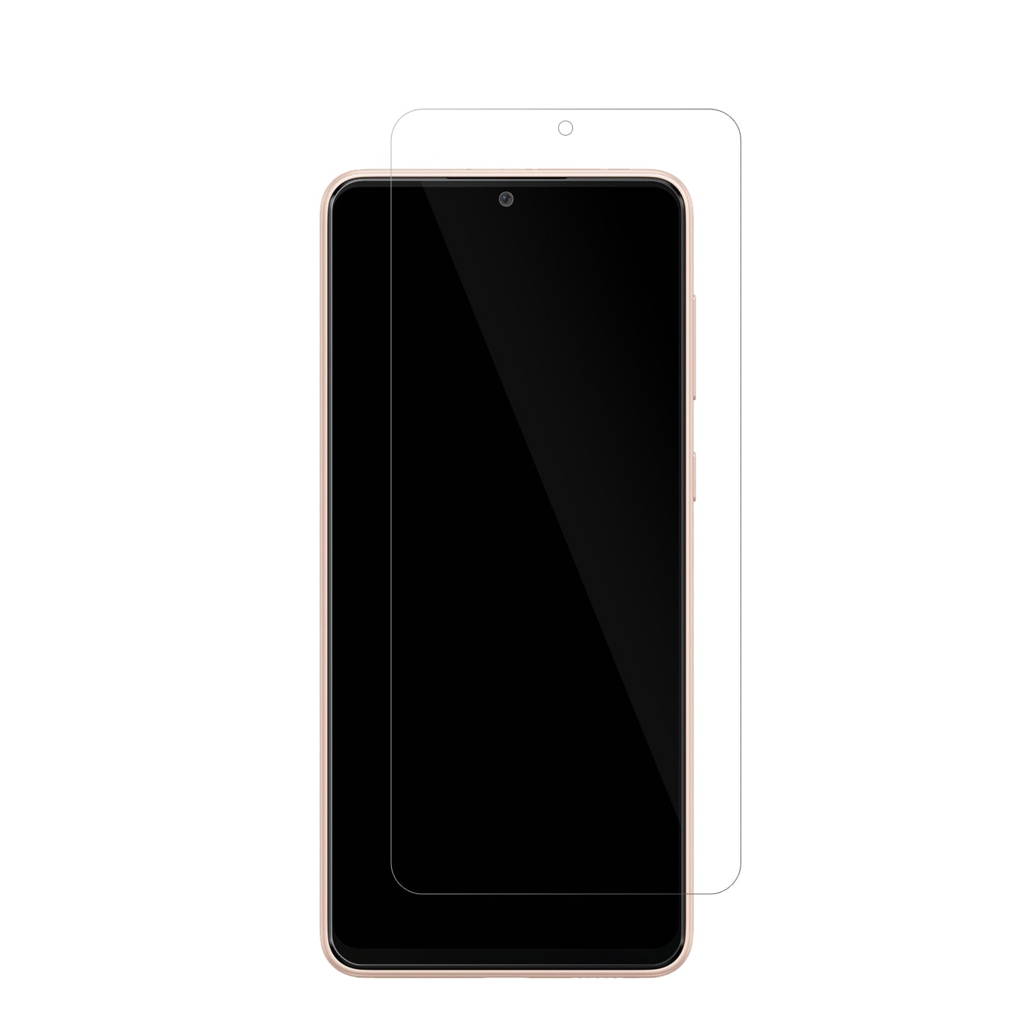 SamsungGalaxy A33 5G mit aufgebrachter dipos Displayschutzfolie, glasklare Darstellung ohne Einschränkungen