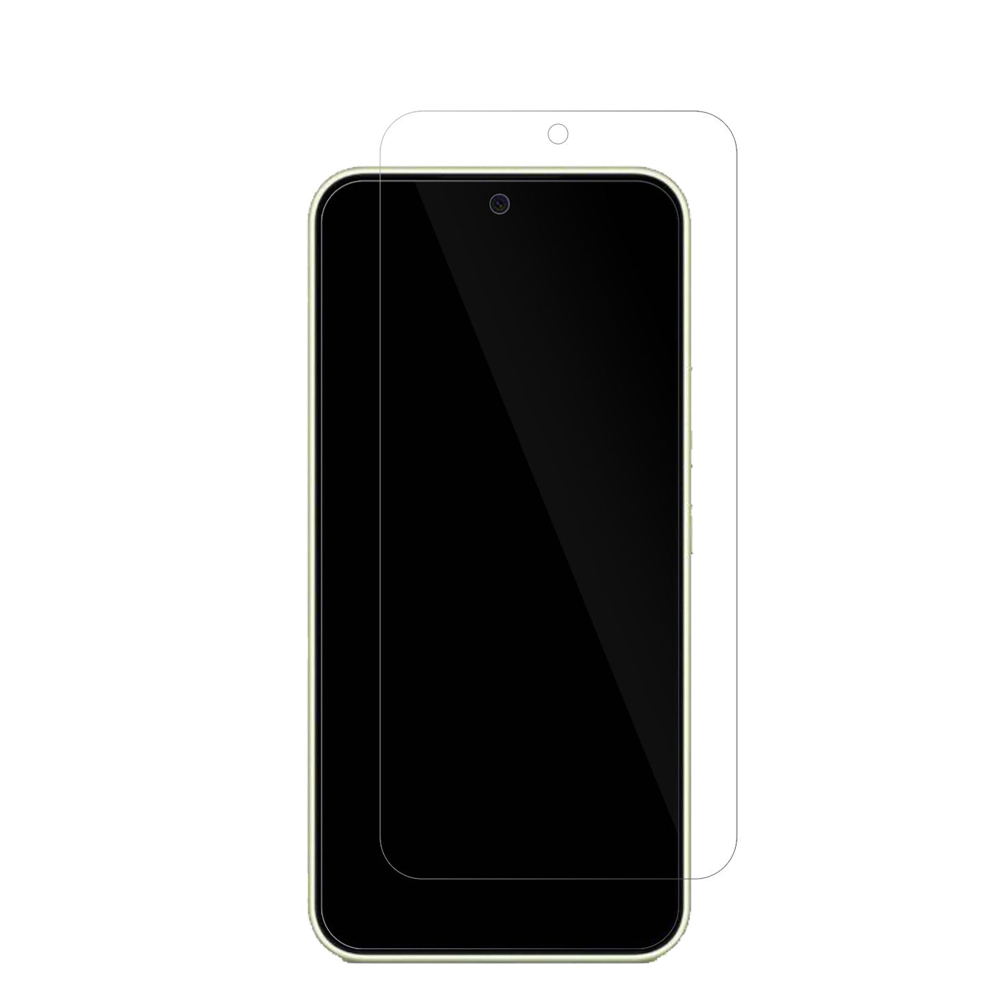 SamsungGalaxy A54 mit aufgebrachter dipos Displayschutzfolie, glasklare Darstellung ohne Einschränkungen