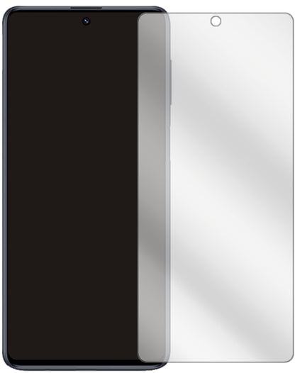 SamsungGalaxy M62 mit aufgebrachter dipos Displayschutzfolie, glasklare Darstellung ohne Einschränkungen
