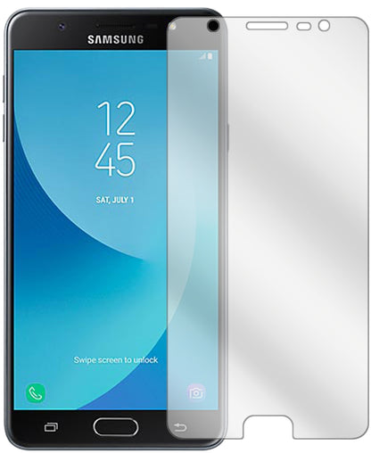 SamsungGalaxy J7 Max mit aufgebrachter dipos Displayschutzfolie, glasklare Darstellung ohne Einschränkungen