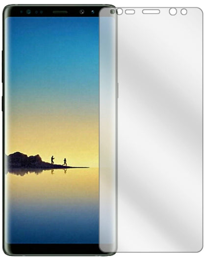SamsungGalaxy Note 8 mit aufgebrachter dipos Displayschutzfolie, glasklare Darstellung ohne Einschränkungen