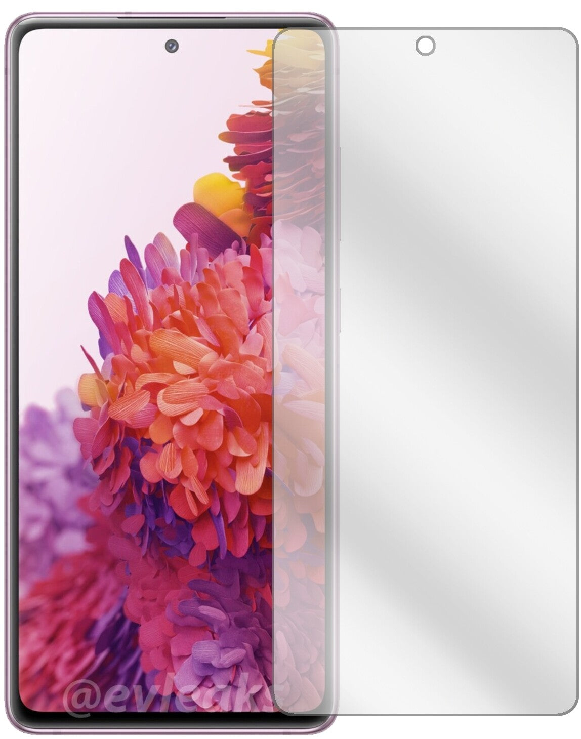 SamsungGalaxy S20 FE mit aufgebrachter dipos Displayschutzfolie, glasklare Darstellung ohne Einschränkungen