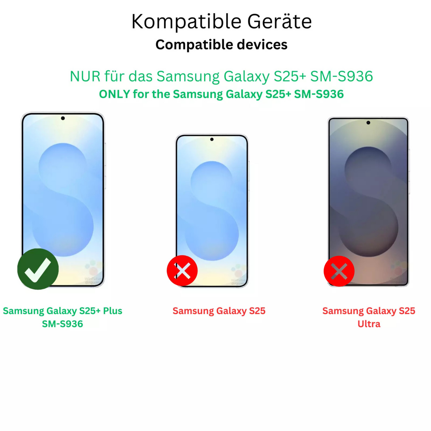 SamsungGalaxy S25+ mit aufgebrachter dipos Flex Schutzfolie, glasklare Darstellung ohne Einschränkungen
