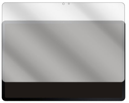 SamsungGalaxy Tab S7 FE mit aufgebrachter dipos Displayschutzfolie, glasklare Darstellung ohne Einschränkungen