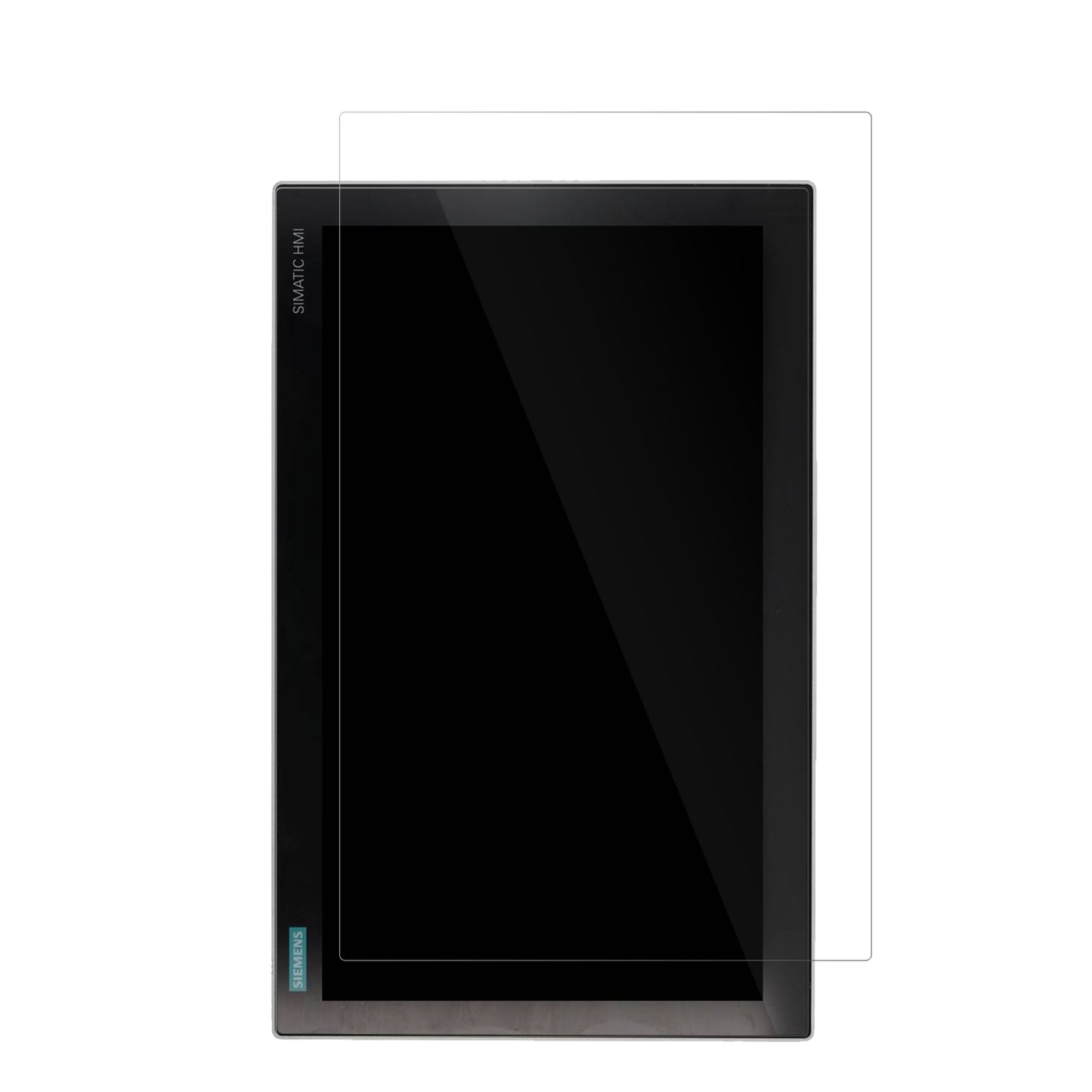 SiemensIPC 477E mit aufgebrachter dipos Displayschutzfolie, glasklare Darstellung ohne Einschränkungen