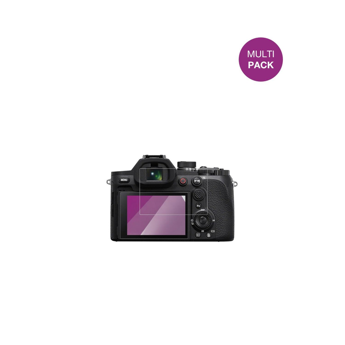 SonyRX10 V mit aufgebrachter dipos Displayschutzfolie, glasklare Darstellung ohne Einschränkungen