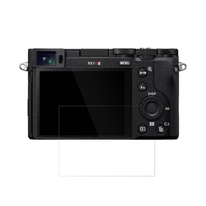 SonyRX1R III mit aufgebrachter dipos Displayschutzfolie, glasklare Darstellung ohne Einschränkungen