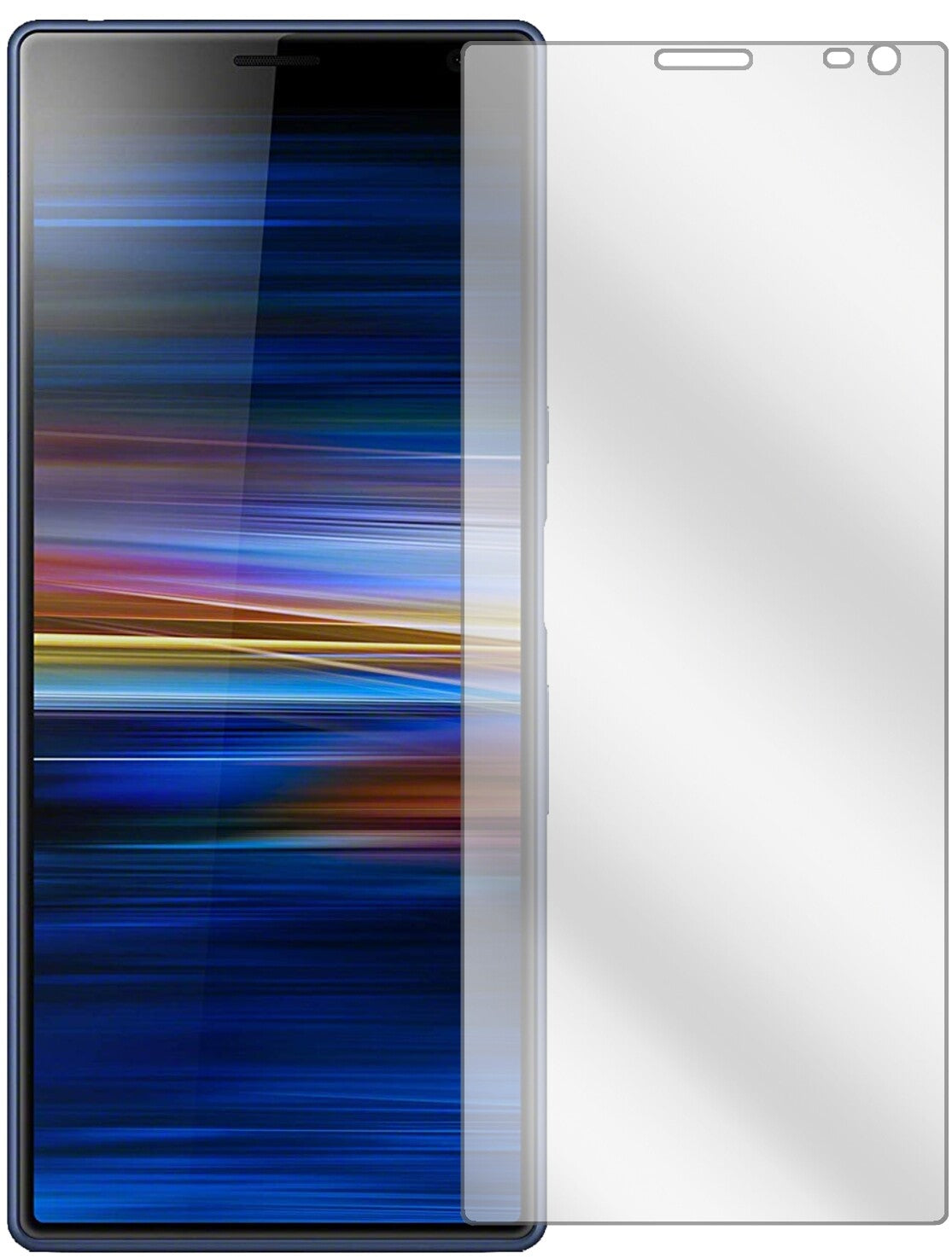 SonyXperia 10 mit aufgebrachter dipos Displayschutzfolie, glasklare Darstellung ohne Einschränkungen