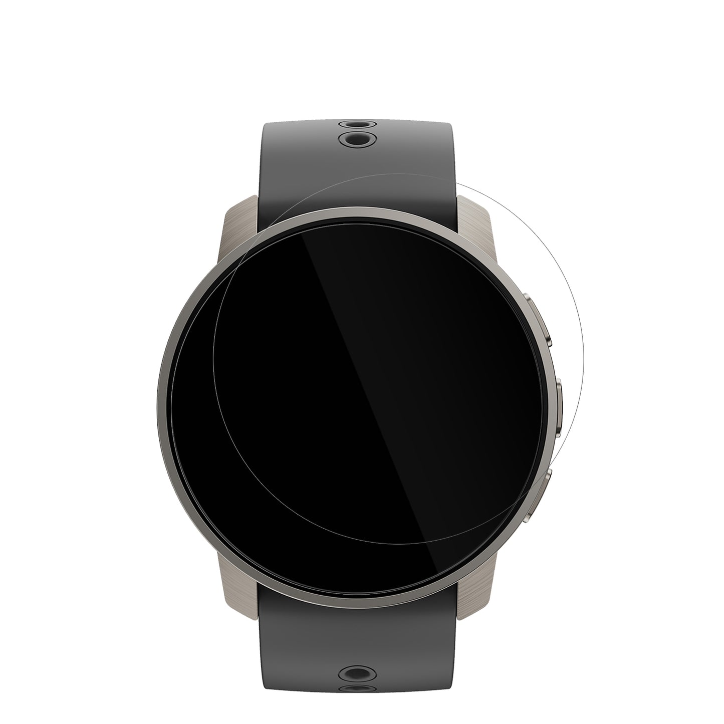 SuuntoPeak Pro mit aufgebrachter dipos Displayschutzfolie, glasklare Darstellung ohne Einschränkungen
