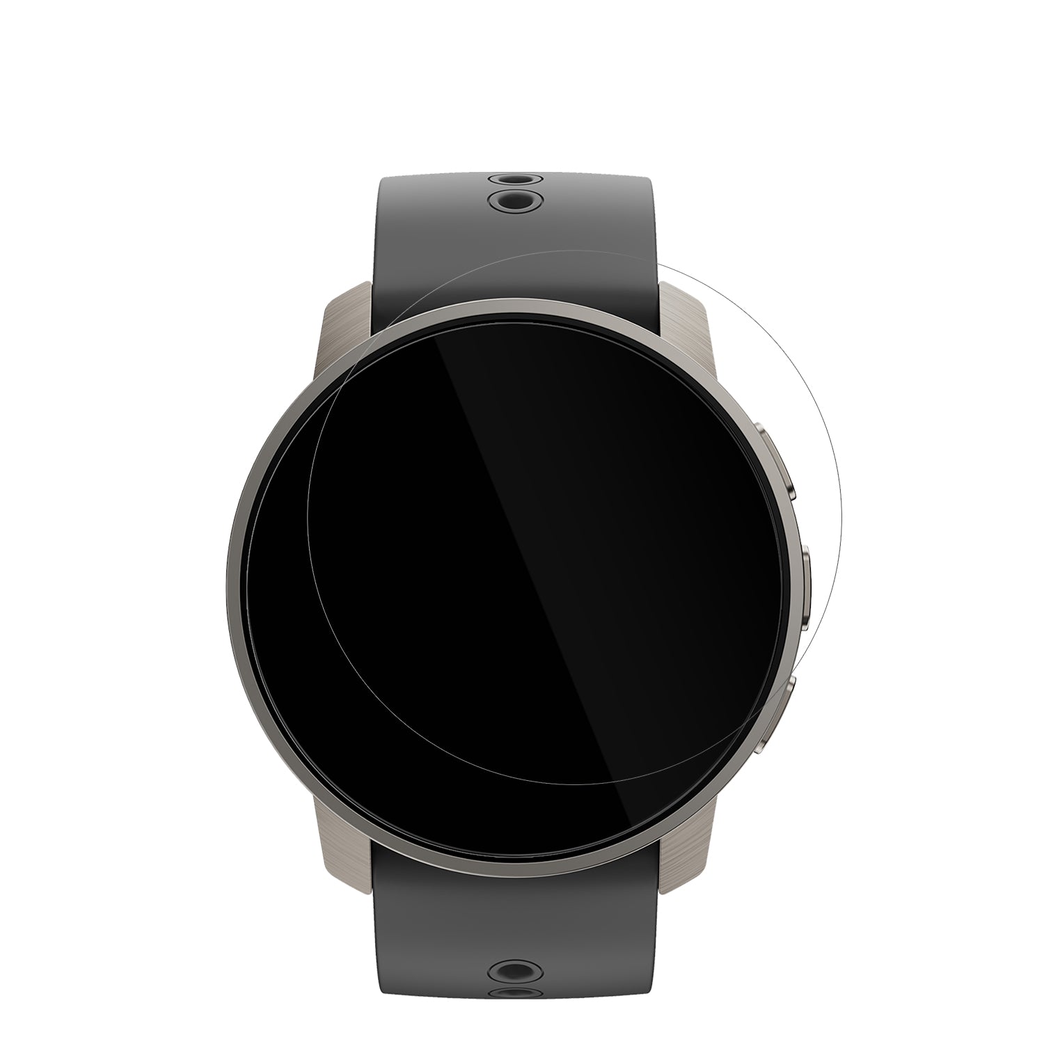 SuuntoPeak Pro mit aufgebrachter dipos Displayschutzfolie, glasklare Darstellung ohne Einschränkungen