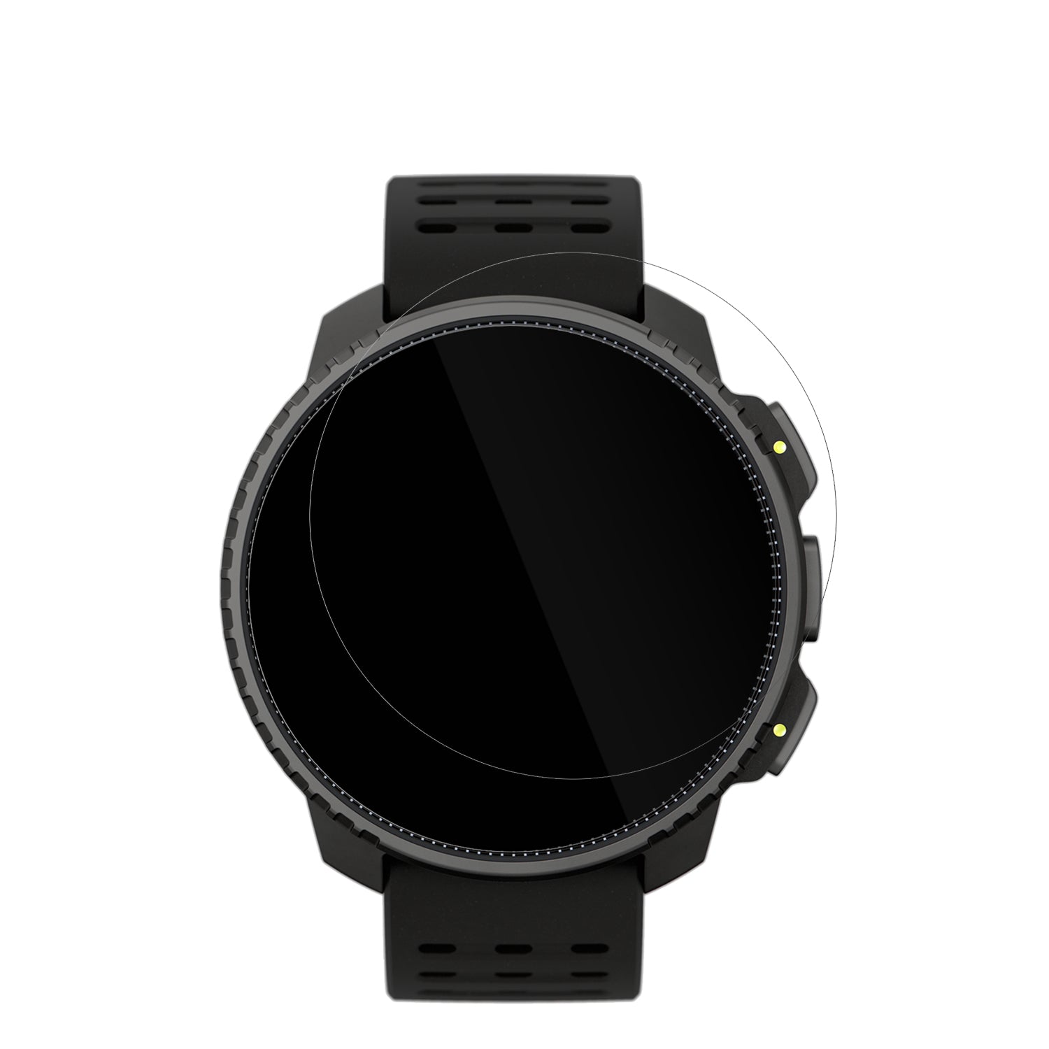 SuuntoVertical mit aufgebrachter dipos Displayschutzfolie, glasklare Darstellung ohne Einschränkungen