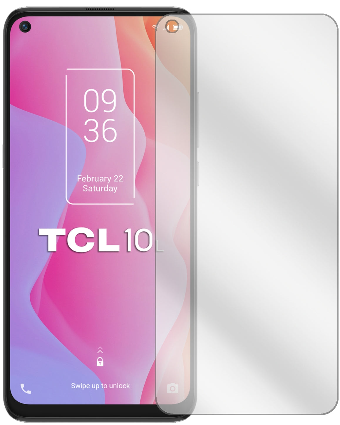 TCL10L mit aufgebrachter dipos Displayschutzfolie, glasklare Darstellung ohne Einschränkungen