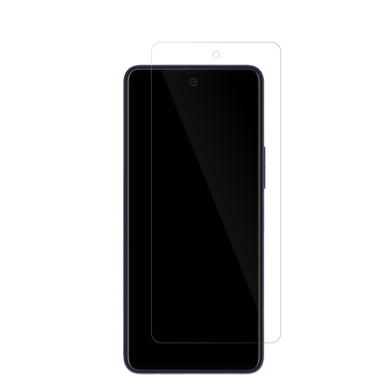 TelekomT Phone 2 Pro mit aufgebrachter dipos Displayschutzfolie, glasklare Darstellung ohne Einschränkungen