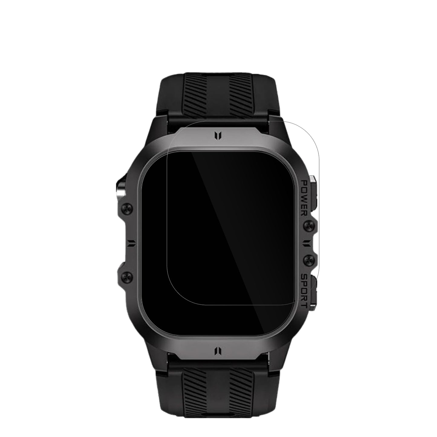 TesofitSmartwatch 1.85 Zoll mit aufgebrachter dipos Displayschutzfolie, glasklare Darstellung ohne Einschränkungen