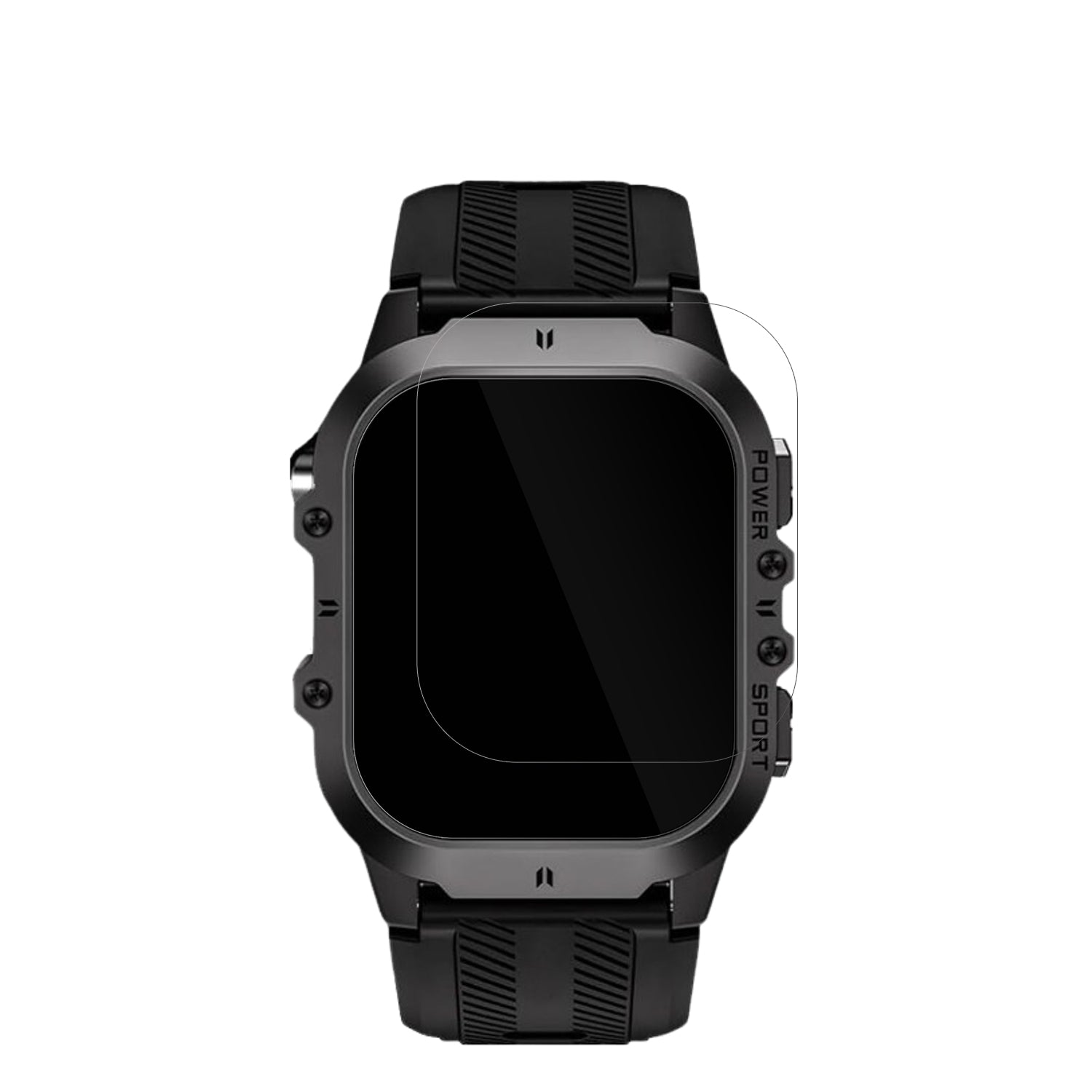TesofitSmartwatch 1.85 Zoll mit aufgebrachter dipos Displayschutzfolie, glasklare Darstellung ohne Einschränkungen
