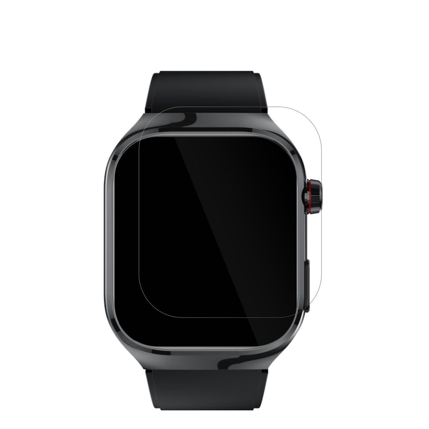TK16Smartwatch 2.04 Zoll mit aufgebrachter dipos Displayschutzfolie, glasklare Darstellung ohne Einschränkungen