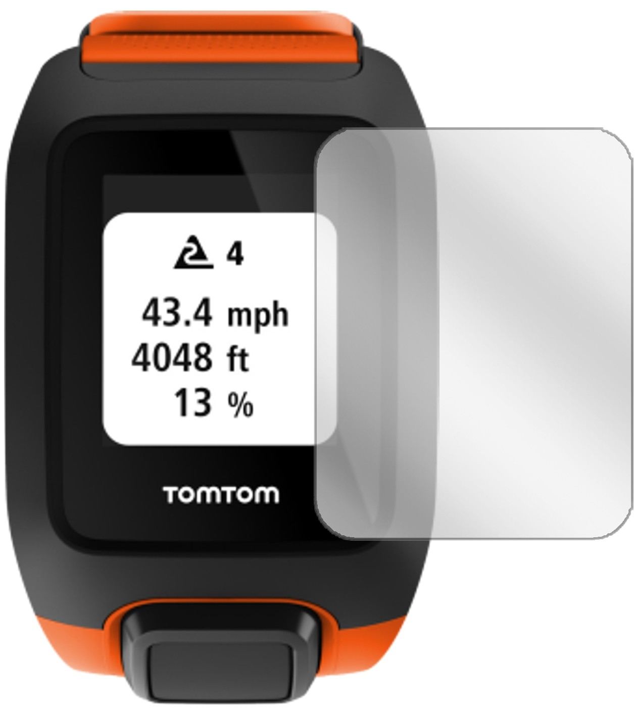 TomTomAdventurer mit aufgebrachter dipos Displayschutzfolie, glasklare Darstellung ohne Einschränkungen