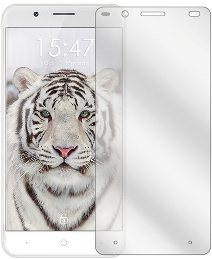 UlefoneTiger mit aufgebrachter dipos Displayschutzfolie, glasklare Darstellung ohne Einschränkungen