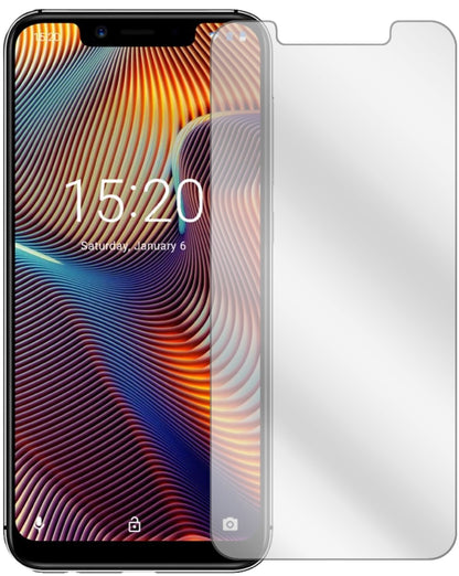 UmidigiA3 Pro (2018) mit aufgebrachter dipos Displayschutzfolie, glasklare Darstellung ohne Einschränkungen