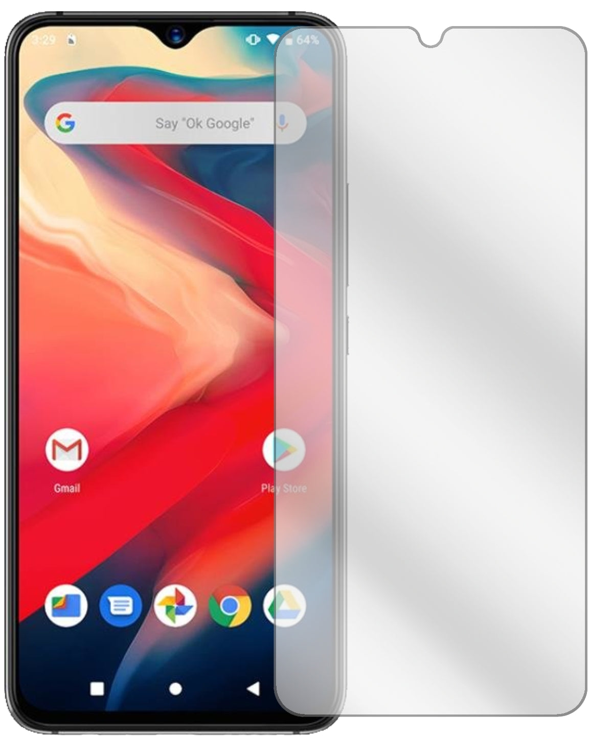 UmidigiS3 Pro mit aufgebrachter dipos Displayschutzfolie, glasklare Darstellung ohne Einschränkungen