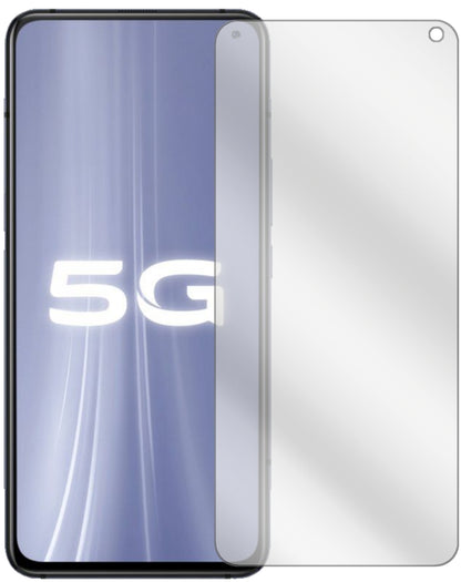 VivoiQOO 3 5G mit aufgebrachter dipos Displayschutzfolie, glasklare Darstellung ohne Einschränkungen
