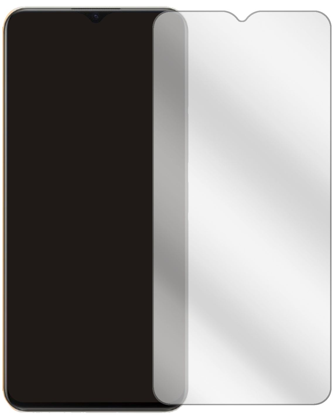 VIVOIQOO Z5x mit aufgebrachter dipos Displayschutzfolie, glasklare Darstellung ohne Einschränkungen