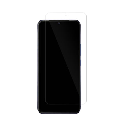 VivoV21 5G mit aufgebrachter dipos Displayschutzfolie, glasklare Darstellung ohne Einschränkungen
