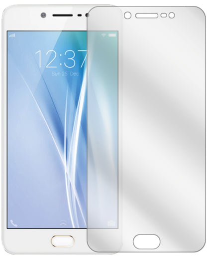 VivoV5 mit aufgebrachter dipos Displayschutzfolie, glasklare Darstellung ohne Einschränkungen