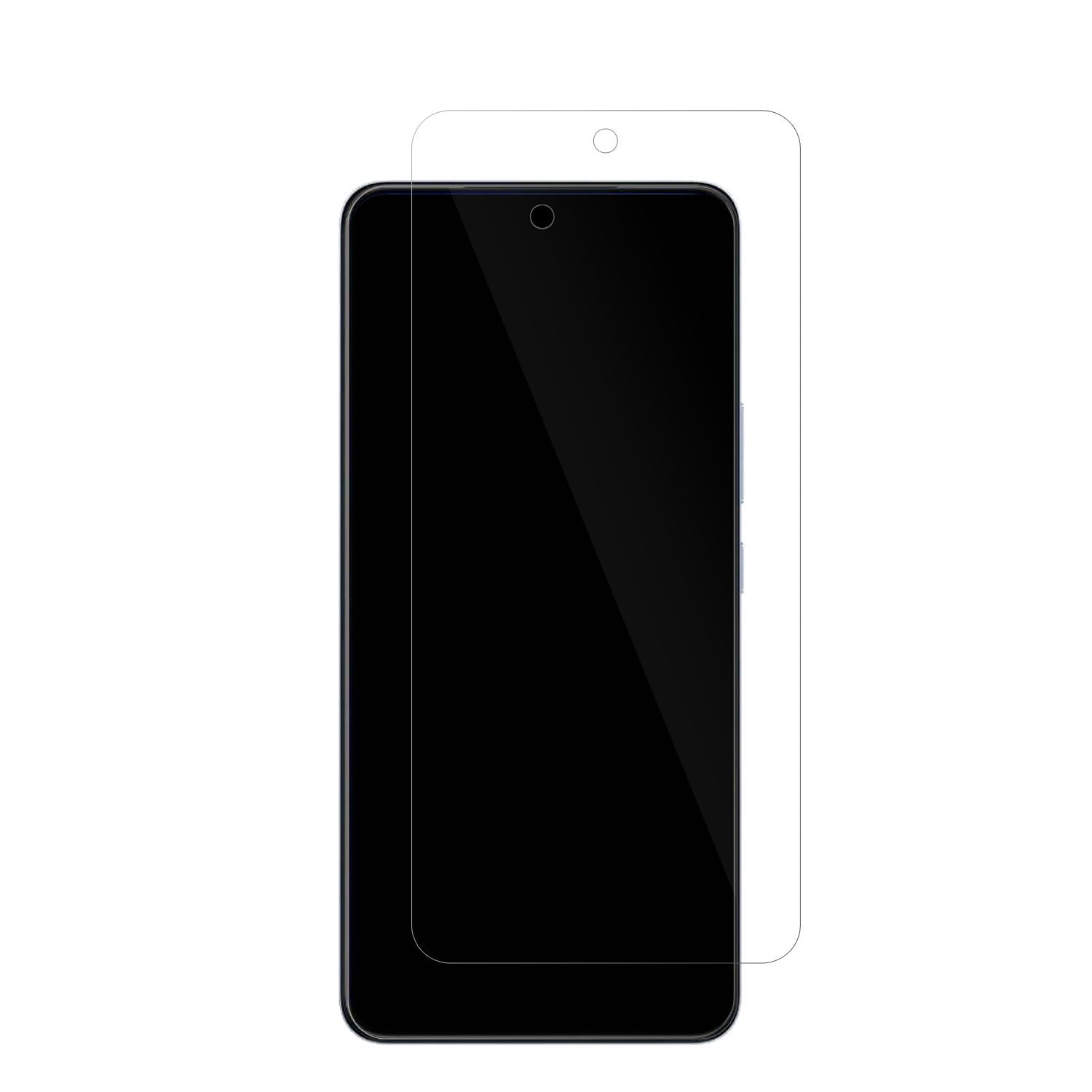VivoV60 Lite 4G mit aufgebrachter dipos Displayschutzfolie, glasklare Darstellung ohne Einschränkungen