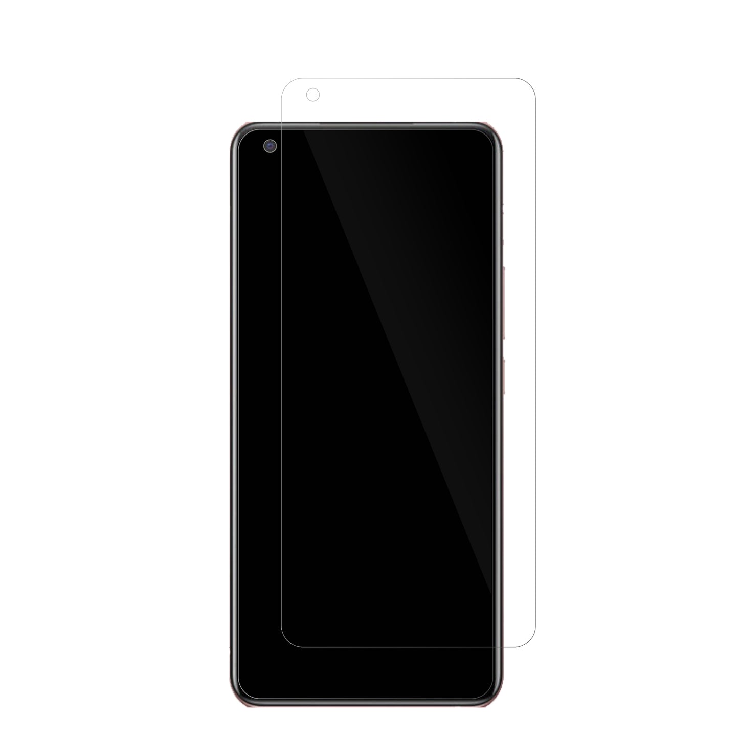 VivoX50 mit aufgebrachter dipos Displayschutzfolie, glasklare Darstellung ohne Einschränkungen