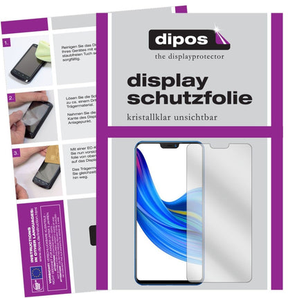 VIVOZ1 mit aufgebrachter dipos Displayschutzfolie, glasklare Darstellung ohne Einschränkungen