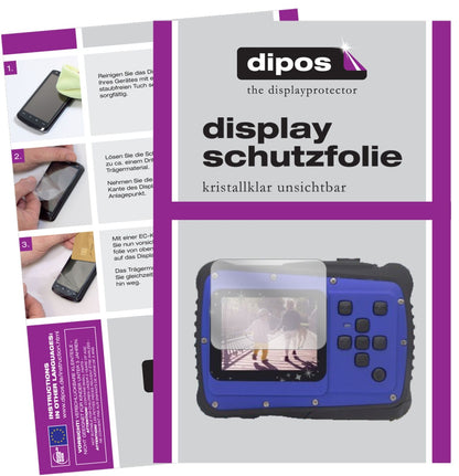VmotalGDC5262 mit aufgebrachter dipos Displayschutzfolie, glasklare Darstellung ohne Einschränkungen