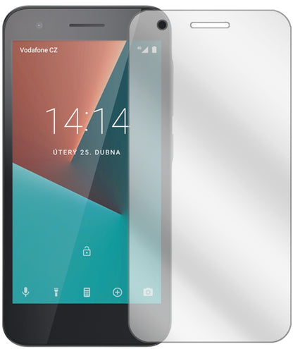 VodafoneSmart E8 mit aufgebrachter dipos Displayschutzfolie, glasklare Darstellung ohne Einschränkungen