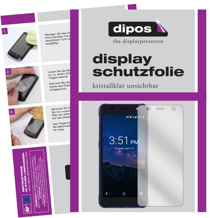 WieppoE1 2018 mit aufgebrachter dipos Displayschutzfolie, glasklare Darstellung ohne Einschränkungen