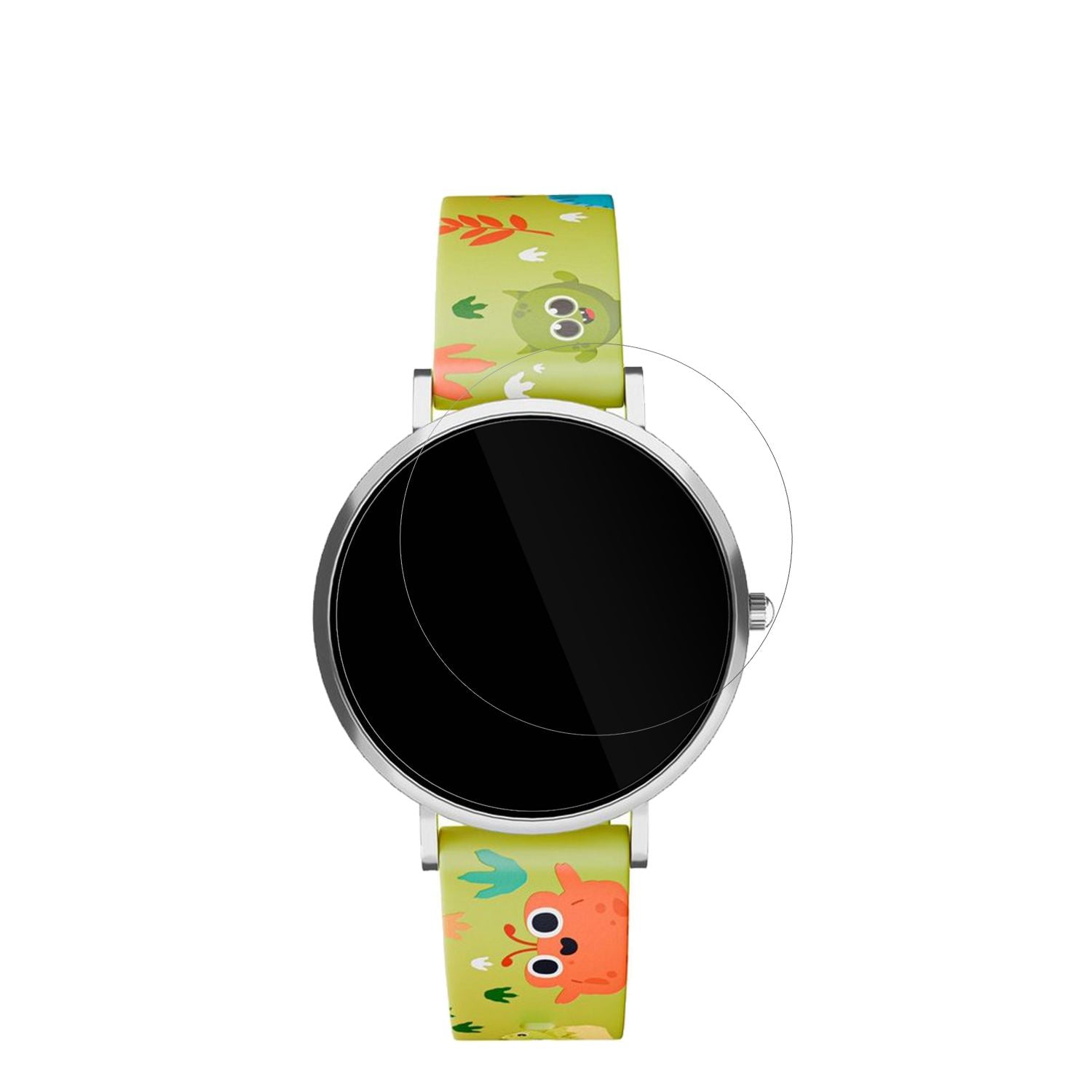 XCoastLino Time 37mm mit aufgebrachter dipos Displayschutzfolie, glasklare Darstellung ohne Einschränkungen