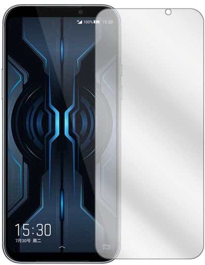 XiaomiBlack Shark 2 Pro mit aufgebrachter dipos Displayschutzfolie, glasklare Darstellung ohne Einschränkungen