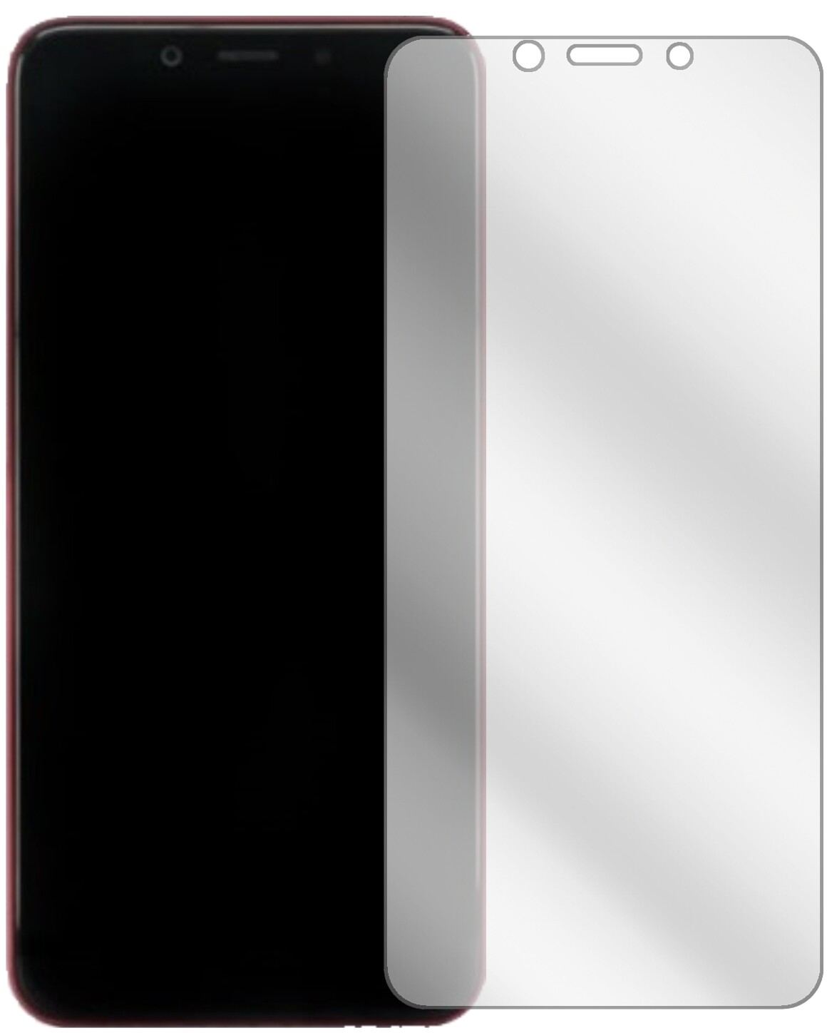 XiaomiMi 6X Hatsune Miku mit aufgebrachter dipos Displayschutzfolie, glasklare Darstellung ohne Einschränkungen