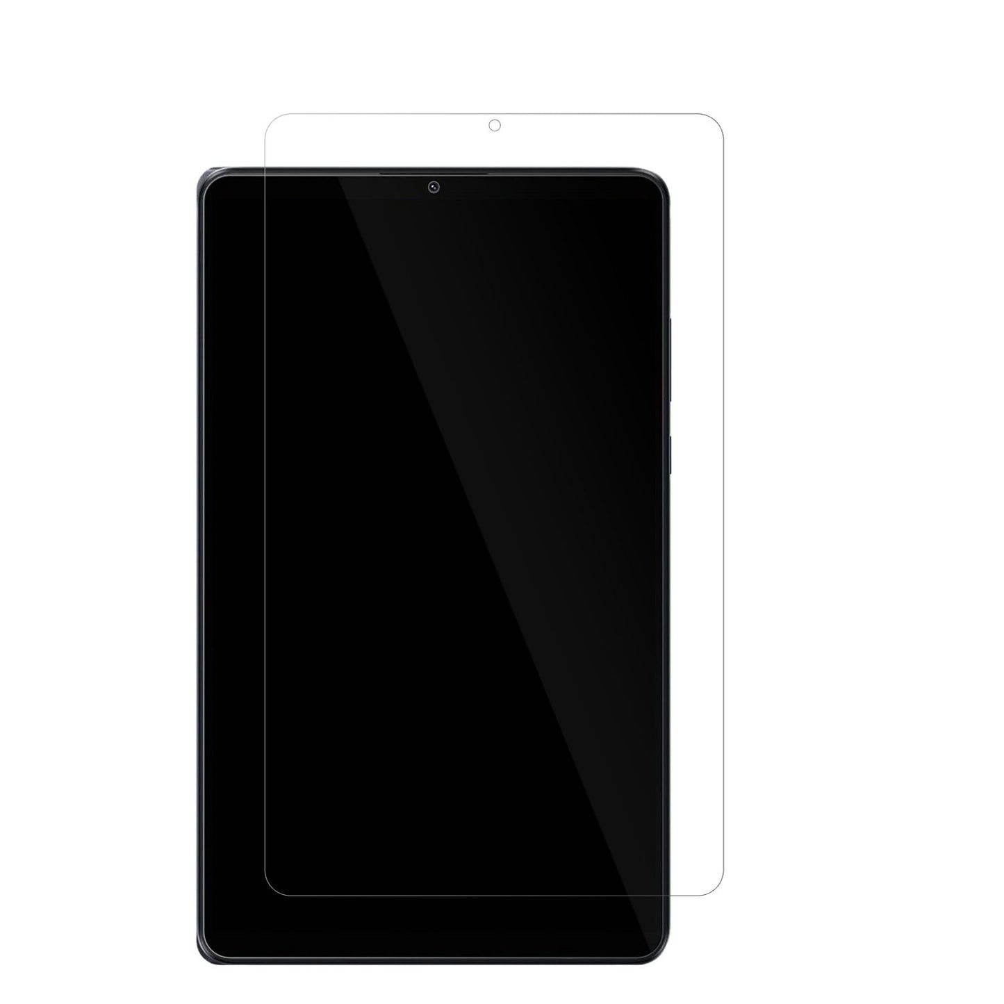 XiaomiPad SE 8.7 mit aufgebrachter dipos Displayschutzfolie, glasklare Darstellung ohne Einschränkungen